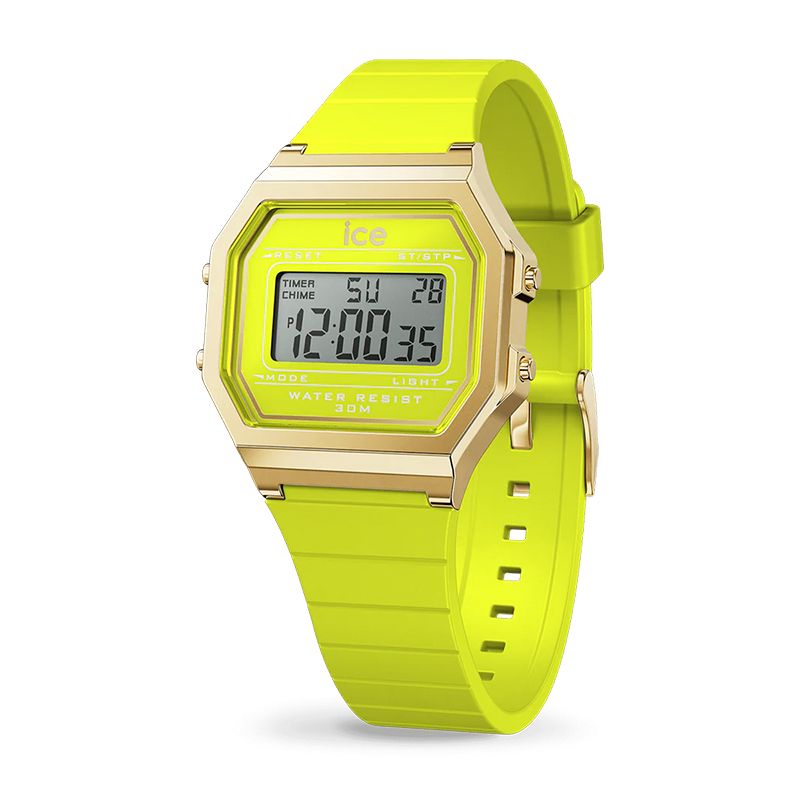 Montre digitale femme s ice watch digit retro silicone sunny lime