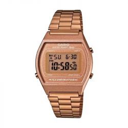 Montre femme digitale casio vintage edgy acier doré rose - digitales - edora - 0