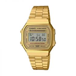 Montre mixte digitale casio iconic acier inoxydable a168wg-9ef - digitales - edora - 0