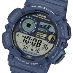 Montre homme digitale casio timeless résine bleue ws-1500h-2avef - digitales - edora - 1