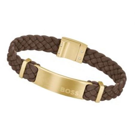 Bracelet or & argent, bracelet plaqué or, bracelet cuir & tissu (26) - bracelets-homme - edora - 2