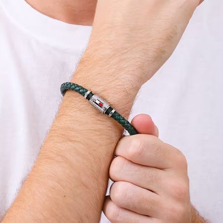 Bracelet or & argent, bracelet plaqué or, bracelet cuir & tissu (47) - plus-de-bracelets-hommes - edora - 2