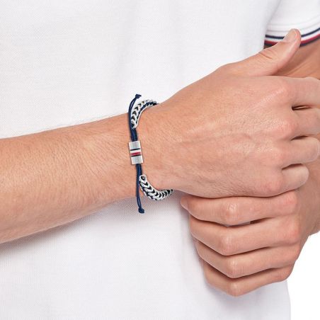 Bracelet or & argent, bracelet plaqué or, bracelet cuir & tissu (47) - plus-de-bracelets-hommes - edora - 2