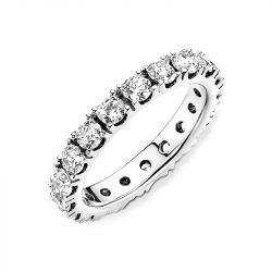 Bague femme taille 50 pandora ÉternitÉ rang scintillant argent 925/1000 - plus-de-bagues-femmes - edora - 4