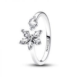 Bague femme taille 52 pandora ouverte herbier scintillant argent 925/1000 - plus-de-bagues-femmes - edora - 3