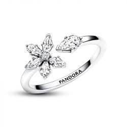 Bague femme taille 52 pandora ouverte herbier scintillant argent 925/1000 - plus-de-bagues-femmes - edora - 4