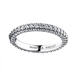 Bague femme taille 52 pandora rang pavÉe timeless argent 925/1000 - plus-de-bagues-femmes - edora - 0