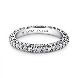 Bague femme taille 52 pandora rang pavÉe timeless argent 925/1000 - plus-de-bagues-femmes - edora - 2