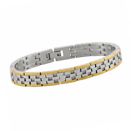 Bracelet or & argent, bracelet plaqué or, bracelet cuir & tissu (12) - plus-de-bracelets-hommes - edora - 2