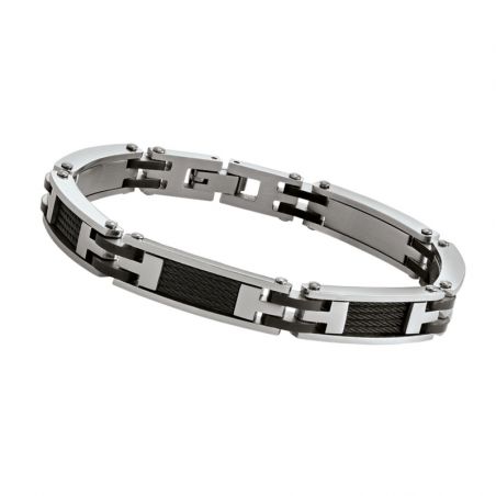 Bracelet or & argent, bracelet plaqué or, bracelet cuir & tissu (12) - plus-de-bracelets-hommes - edora - 2