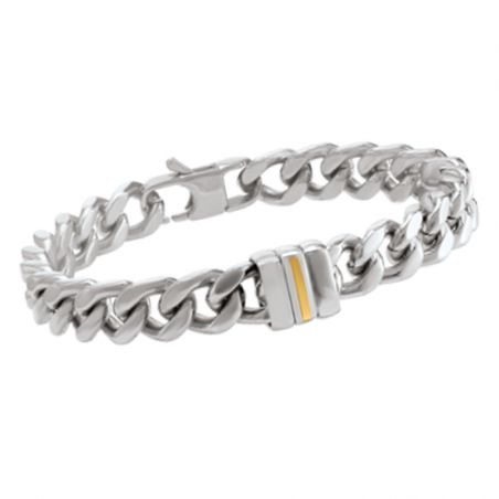 Bracelet or & argent, bracelet plaqué or, bracelet cuir & tissu (42) - gourmettes - edora - 2