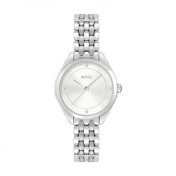 Montre femme boss mae acier argenté - analogiques - edora - 0