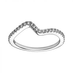 Bague femme taille 50 pandora vague scintillante argent 925/1000 - plus-de-bagues-femmes - edora - 0