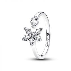 Bague femme taille 50 pandora ouverte herbier scintillant argent 925/1000 - plus-de-bagues-femmes - edora - 2