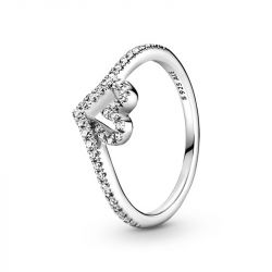 Bague femme taille 50 pandora cŒur vŒu scintillant argent 925/1002 - plus-de-bagues-femmes - edora - 2