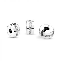 Charm femme clip pandora rangÉe scintillante incolore argent 925/1000 - clips - edora - 4