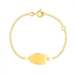 Bracelet bébé gourmette edora or 375/1000 jaune maille marine edo630041-13 - gourmettes - edora - 0