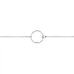 Bracelet femme edora cercle or 375/1000 blanc diamant - chaines - edora - 0