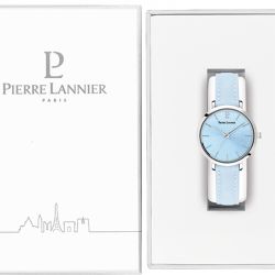 Montre femme pierre lannier chouquette cuir bleu - analogiques - edora - 4