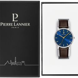 Montre homme pierre lannier essential cuir brun - analogiques - edora - 2