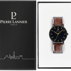 Montre homme pierre lannier essential cuir brun - analogiques - edora - 2