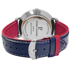 Montre homme pierre lannier data cuir bleu - analogiques - edora - 2