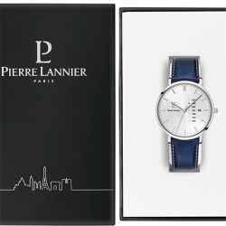 Montre homme pierre lannier data cuir bleu - analogiques - edora - 3