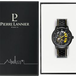 Montre automatique homme pierre lannier paddock cuir perforé noir - automatiques - edora - 3