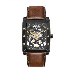 Montre automatique homme pierre lannier hector cuir brun - automatiques - edora - 0