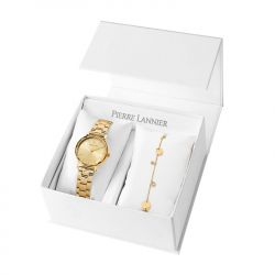 Coffret montre femme pierre lannier multiples acier doré et bracelet femme zag acier doré - analogiques - edora - 0