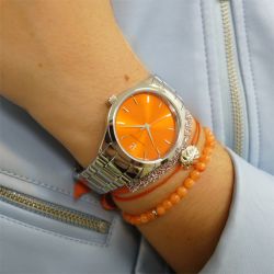 Coffret montre femme pierre lannier roxane acier argenté et bijoux les interchangeables assortis - analogiques - edora - 2