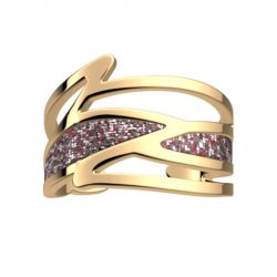 Bague femme les cadettes perroquet paillettes multicolores laiton doré - plus-de-bagues-femmes - edora - 0