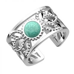 Bague femme les cadettes lotus perle verte laiton argenté - plus-de-bagues-femmes - edora - 1