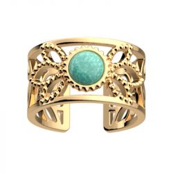 Bague femme les cadettes lotus perle verte laiton doré - plus-de-bagues-femmes - edora - 0