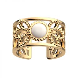 Bague femme les cadettes lotus perle blanche laiton doré - plus-de-bagues-femmes - edora - 0