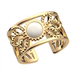 Bague femme les cadettes lotus perle blanche laiton doré - plus-de-bagues-femmes - edora - 1