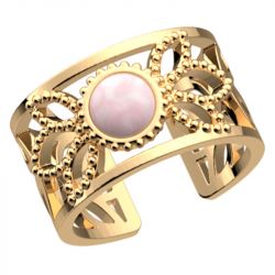 Bague femme les cadettes lotus perle rose laiton doré - plus-de-bagues-femmes - edora - 1