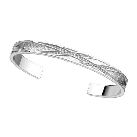 Bracelet or & argent, bracelet plaqué or, bracelet cuir & tissu (6) - joncs - edora - 2