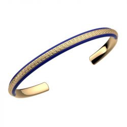 Bracelet or & argent, bracelet plaqué or, bracelet cuir & tissu - joncs - edora - 2