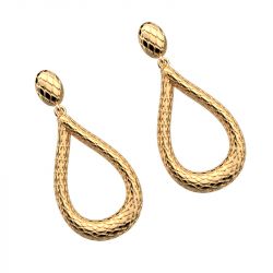 Boucles d'oreilles femme les cadettes reptile goutte laiton doré - plus-de-boucles-d-oreilles-fem - edora - 1