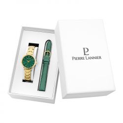 Coffret montre femme pierre lannier multiples acier doré et bracelet femme zag acier doré - analogiques - edora - 0