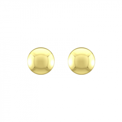 Boucles d'oreilles femme puces boules or 750/1000 jaune - puces - edora - 2