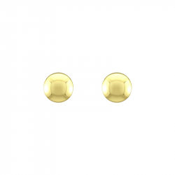 Boucles d'oreilles femme puces boules or 750/1000 jaune - puces - edora - 2