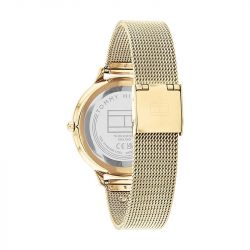 Montre femme tommy hilfiger iris acier milanais doré - analogiques - edora - 3