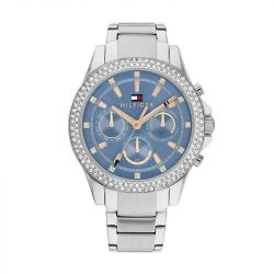 Montre chronographe femme tommy hilfiger haven acier argenté - chronographes - edora - 0