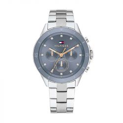 Montre chronographe femme tommy hilfiger mellie acier argenté - chronographes - edora - 0