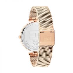 Montre femme tommy hilfiger ella rose acier milanais rose - analogiques - edora - 2