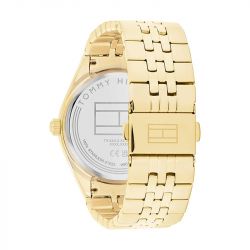 Montre femme tommy hilfiger monica noir acier doré - analogiques - edora - 2