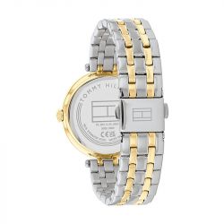 Montre femme tommy hilfiger natalie noir acier bicolore - analogiques - edora - 2