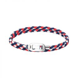 Bracelet cordon homme 21cm tommy hilfiger minimalist cuir bleu blanc rouge - plus-de-bracelets-hommes - edora - 0